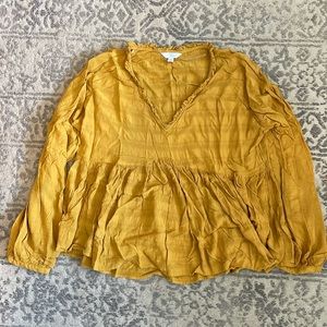 Mustard Yellow LS Peplum